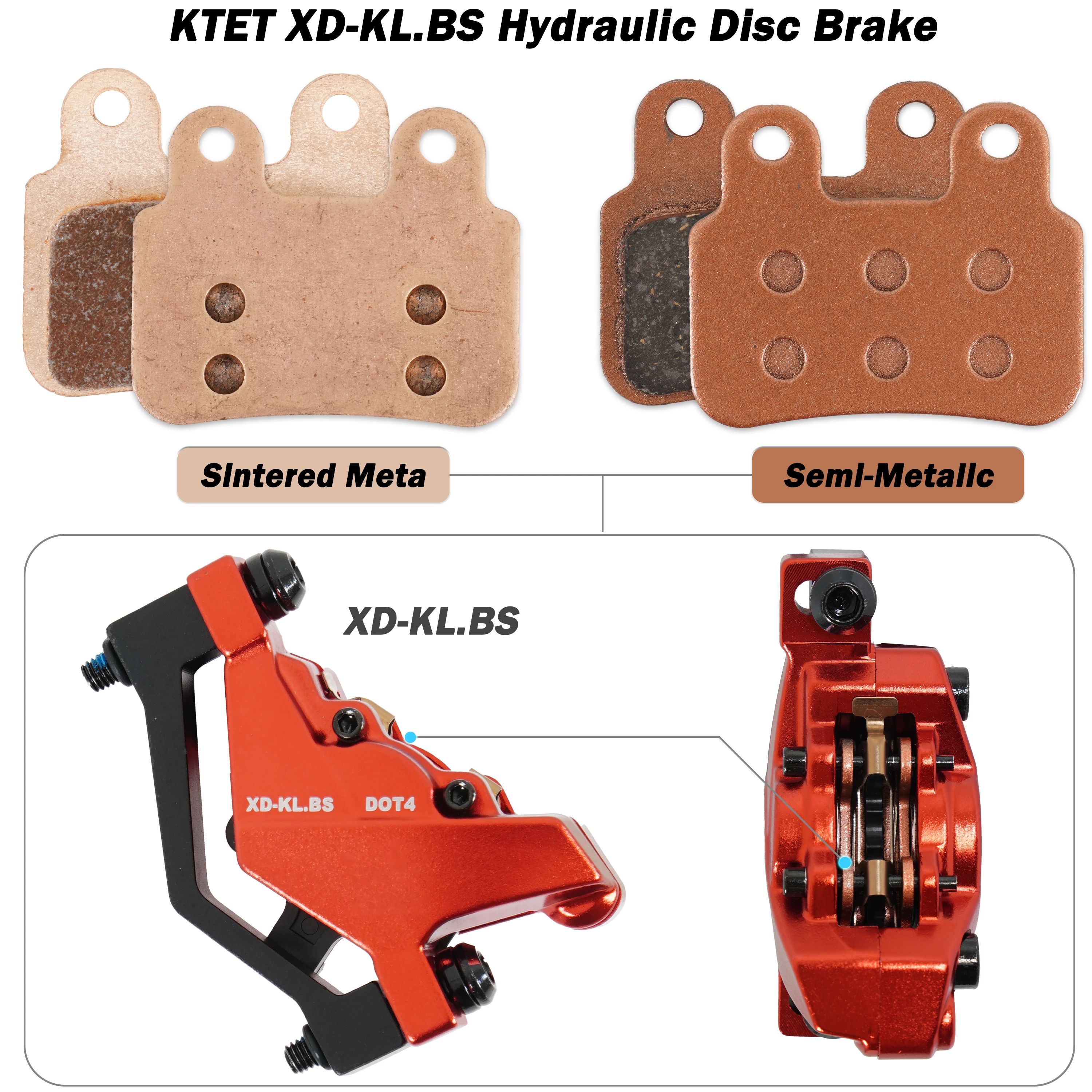 New Ebike Disc Brake Pads For XD-KLBS  Brake Calipers Pads Electric Bike Disc Brake Pads For XOD Brake Calipers