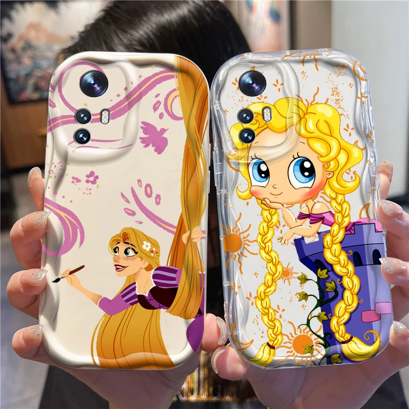 Tangled Cartoon Rapunzel Art For Xiaomi Mi 14 12 12T 11 Lite Poco M6 X6 X5 X4 X3 M3 F4 Pro GT NFC 5G Wave Oil TPU Phone Case