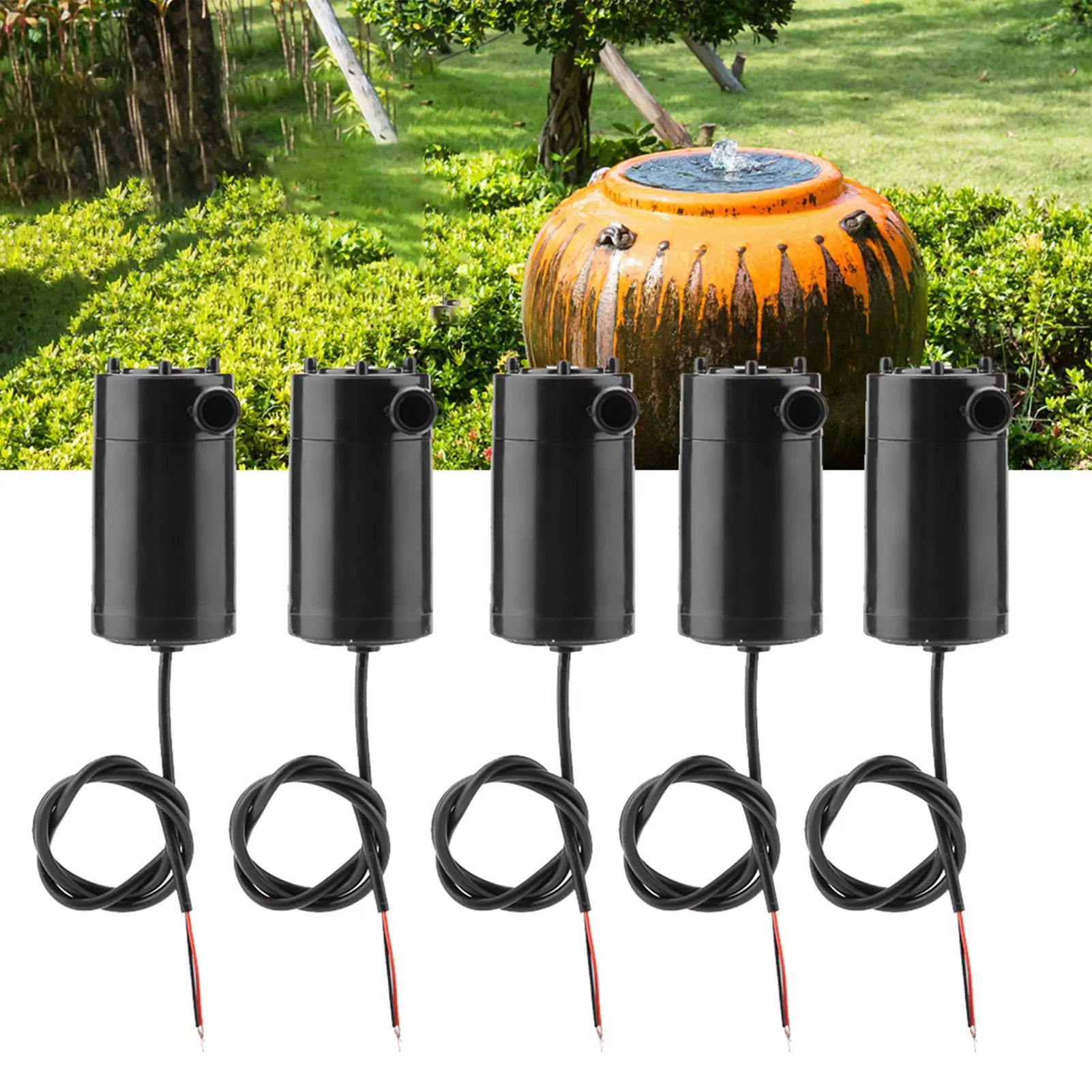 D9 5Pcs/set DC 3V -5V Mini Water Pump Submersible for Fish Tank Fountain Aquarium Garden Watering Small Fountain Water Pump
