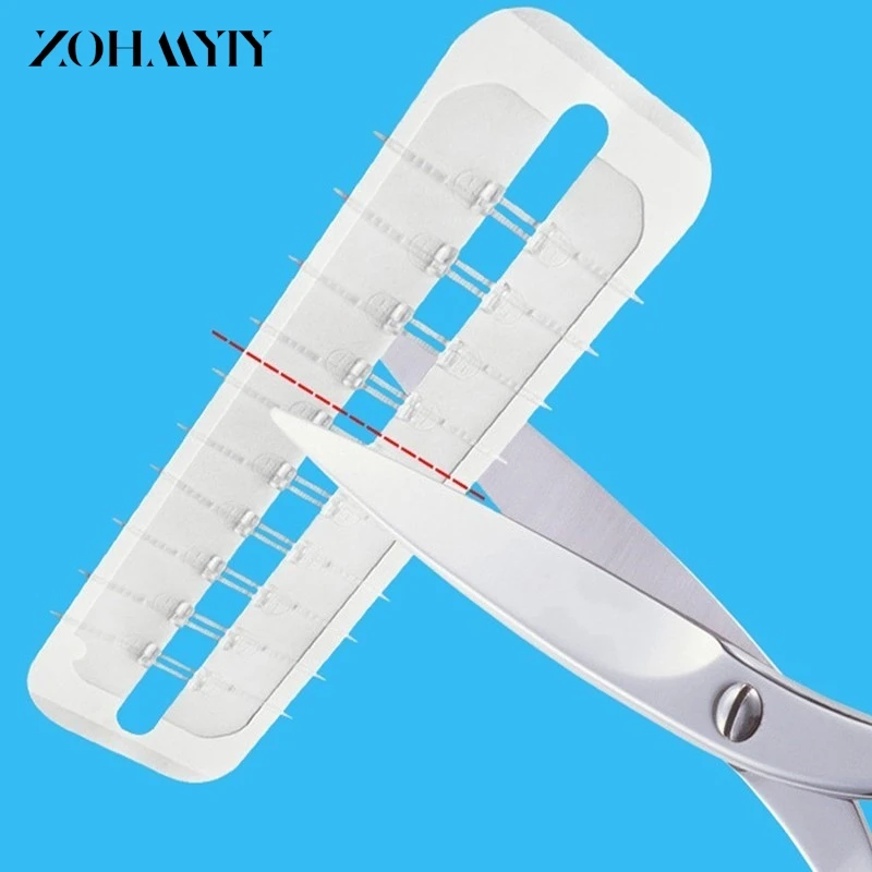 1/2/10Pcs Zipper Tie Wound Closure Patch Hemostatic Patch Wound Fast Suture Zipper Band-Aid Outdoor Portable Skin Care