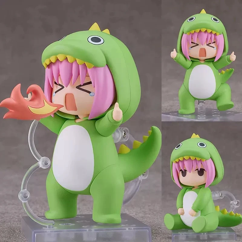 Figuras de acción de la serie Bocchi The Rock de 10 cm, dinosaurio con vestido, versión Q, linda decoración de escritorio, modelo de juguete coleccionable, regalos periféricos