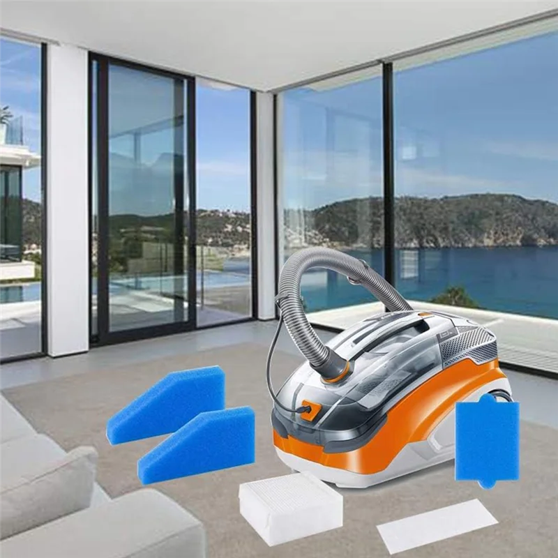 CKFAM-787241 Cleaning Filter For Thomas Aqua+ Series Vacuum Cleaners Replacement Part Contains 5 Filters Vacuum Cleaner Accessor