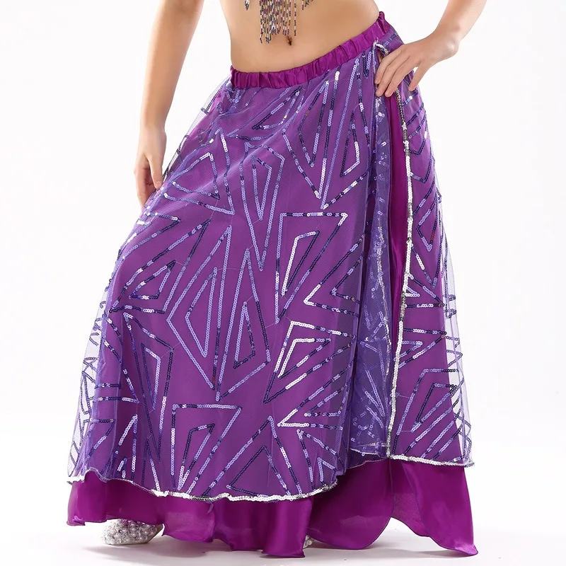

Customized Children's Triangle Bead Embroidery Dance Skirt Bellydance High End Belly Dance Costume Big Swing Skirt