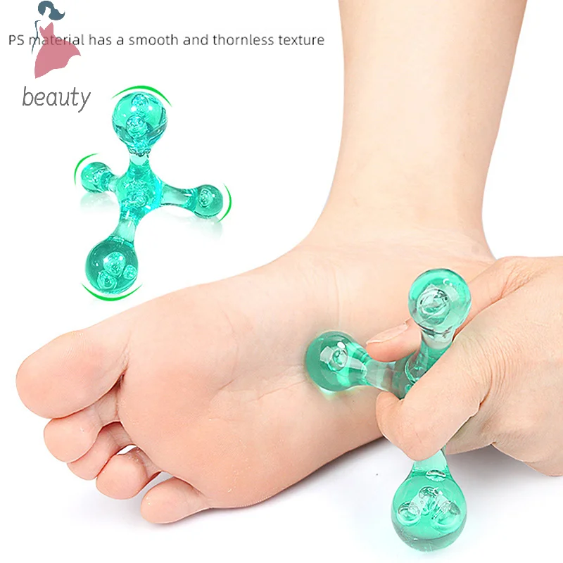 Manual Crystal Small Shoulder Neck Back Plantar Point Massage Handheld Roller Massage Cylindrical Ball