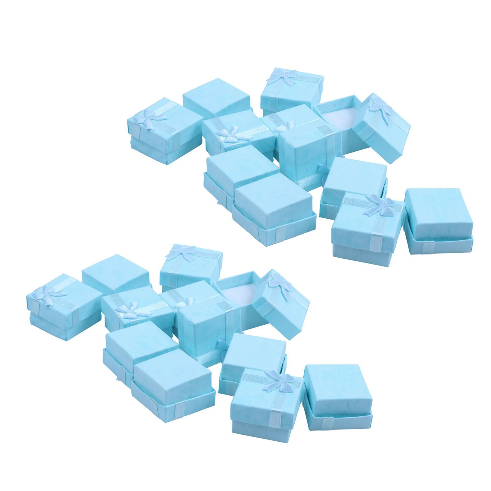 

CYL-24 шт. синие ювелирные изделия, кольца, серьги, браслет, подарочные коробки, маленькая подарочная коробка