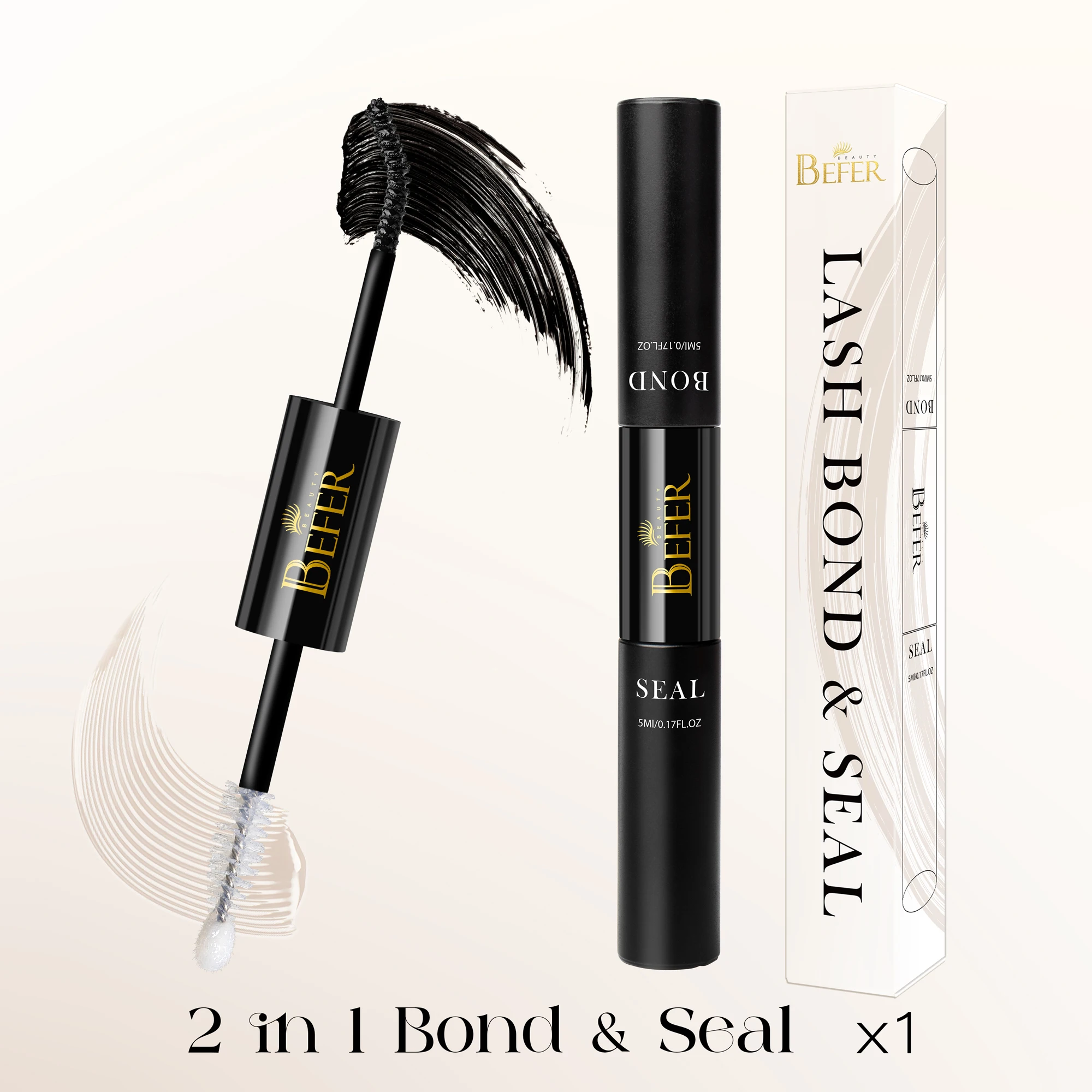BEFER Kleber für Wimpern, 2-in-1-Wimpernbindung und Dichtung, Wimpernkleber + Wimpernentferner, wasserfester Wimpernkleber, starke feste Wimpern – Detail 10