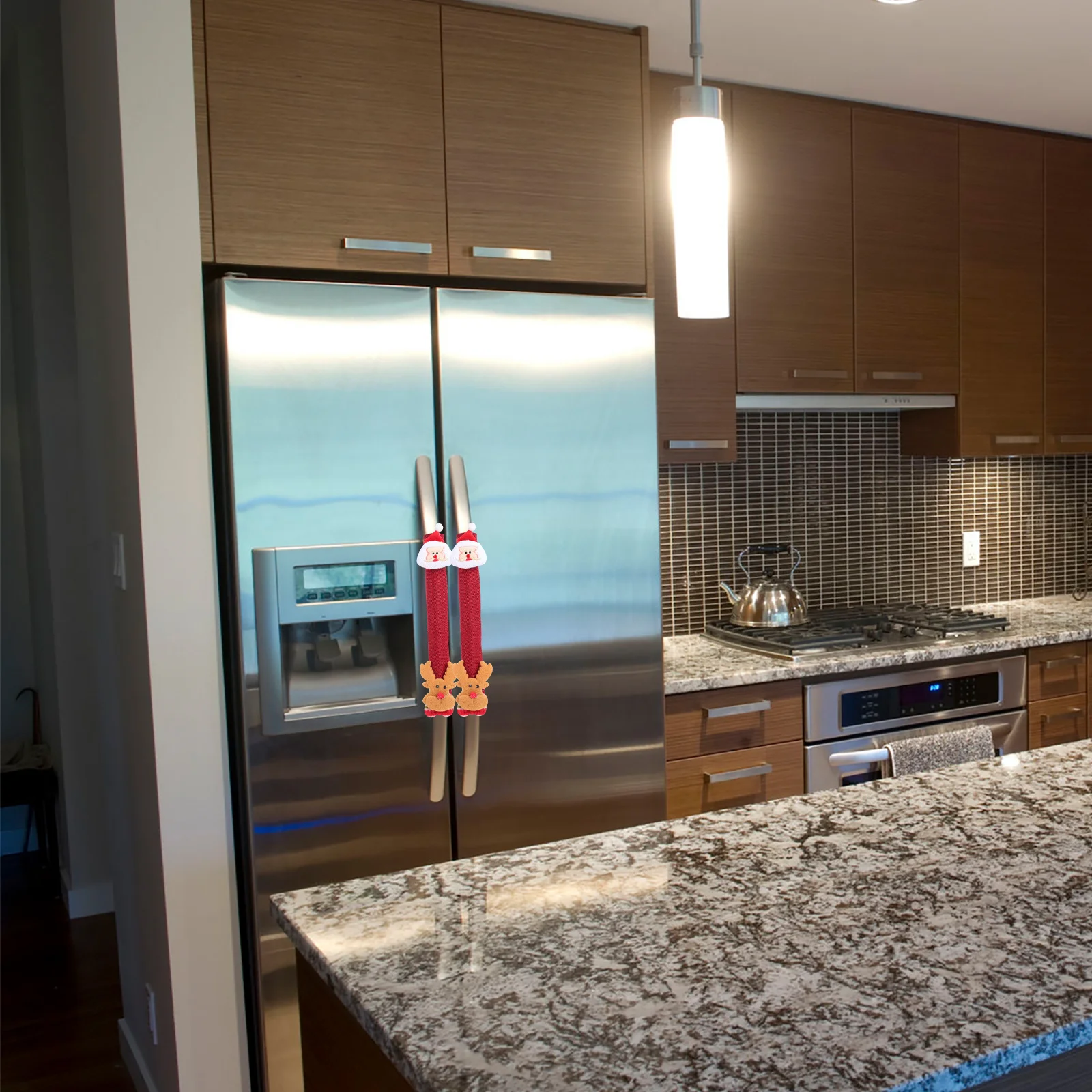 

4Pcs Xmas Kitchen Handle Covers Refrigerator Oven Microwave Fridge Handle Protectors Christmas Decor Stain Resistant