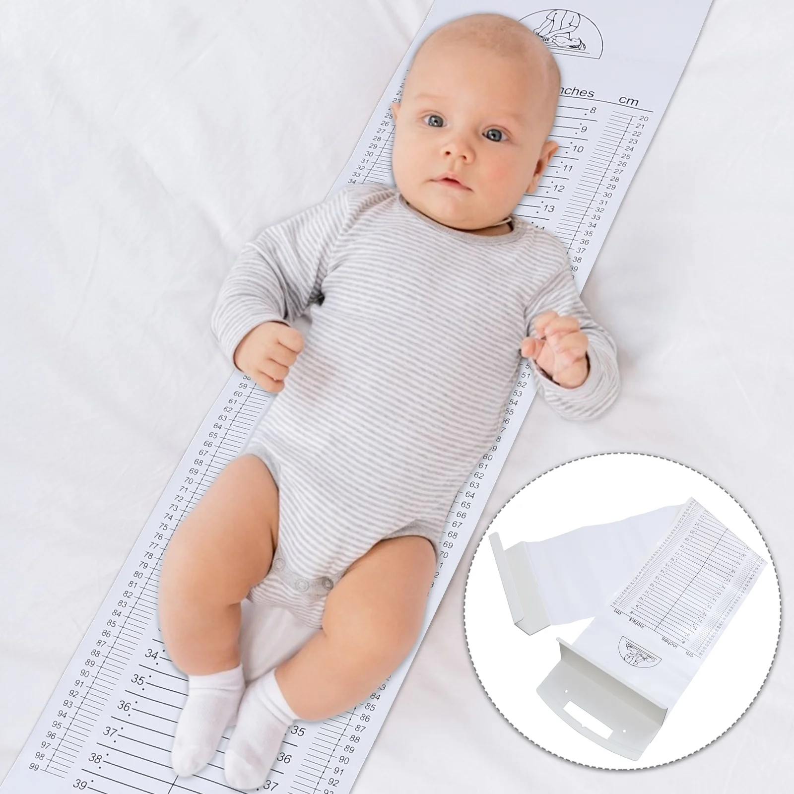 

Height Measuring Ruler Skin Friendly Infant Measure Tool Baby Toys Necessity Washable Pvc Mat Newborn