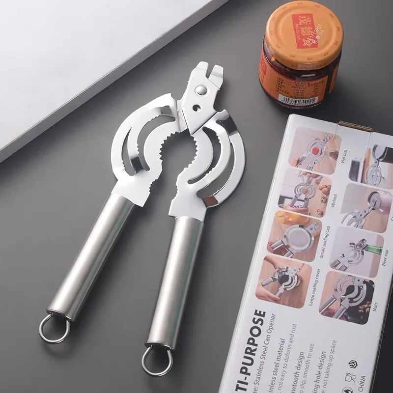 Stainless Steel Multi-function Can Opener Can Opener Multi-function Screw Cap Can Opener Kitchen Accessories