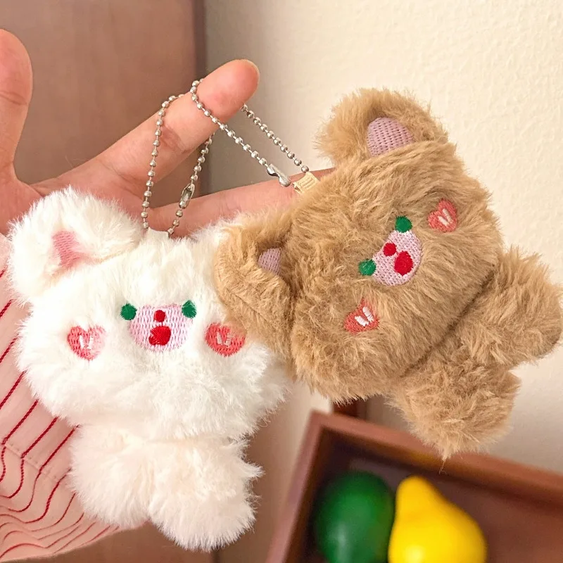 

Kawaii маленький медведь, плюшевая кукла, кулон, милый плюшевый розовый румянец, кукла-медведь, кулон, рюкзак, брелок, украшение, кукла, кулон, подарки