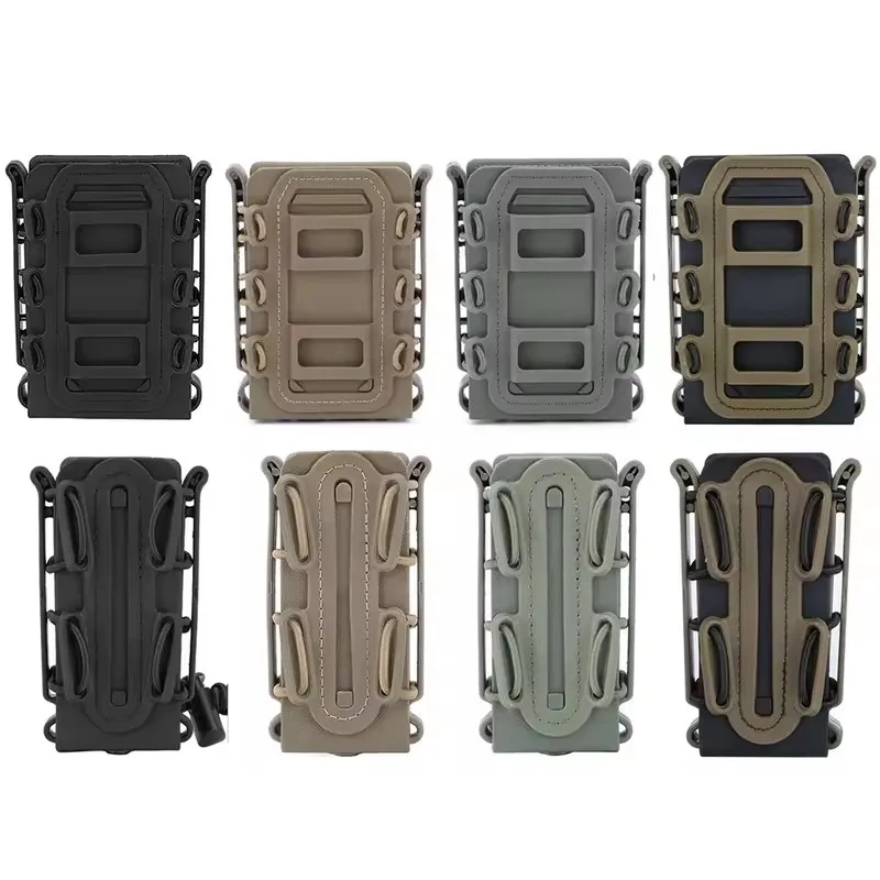 

Tactical Molle Magazine Pouch Carrier 5.56 7.62 Fast Mag Flexible Rifle AK 74 AKA 47 AR M4 9mm Pistol Glock Magazine Holder