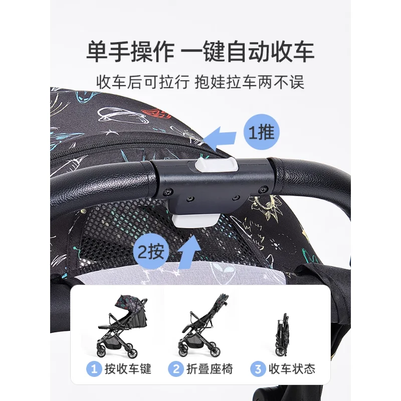 Коляска-коляска может сидеть, лежачая, легкая, складная, высокая пейзажная, детская тележка для детей от 0 до 3 лет, тележка-зонтик