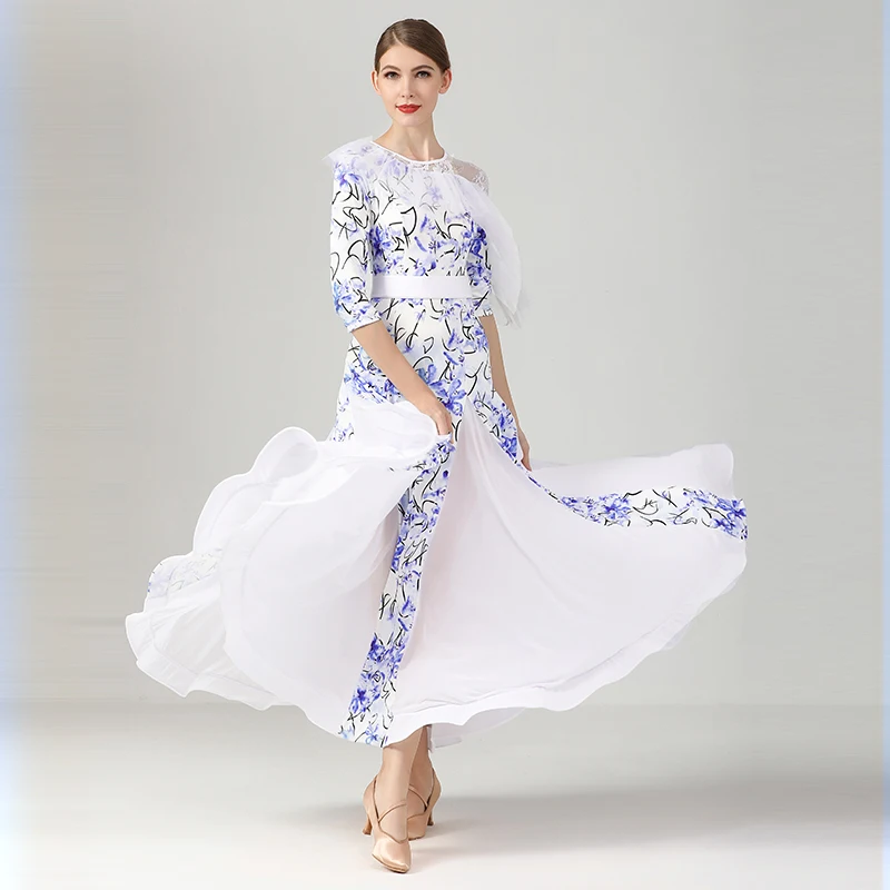 2024 New Ballroom Dance Competition Dress Ballroom Waltz Dresses Standard Dance Women Ballroom Clothing 2111