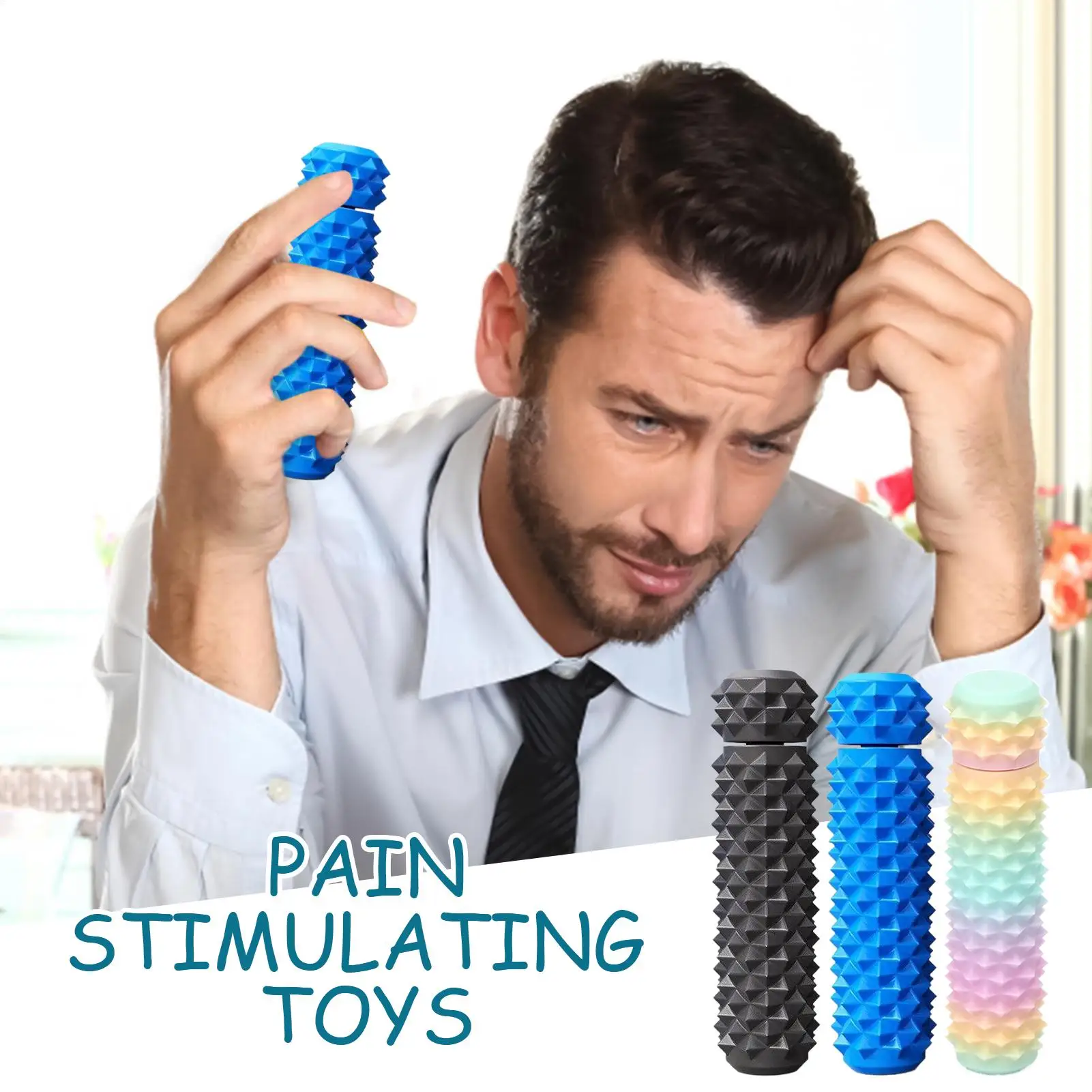 Stim Toy 3D-gedruckter Spiky Grip Stim Toy 3,46 Zoll beruhigende tragbare Fidgets verbessert den Fokus und Entspannung für Reisen, Flugzeug, Straße