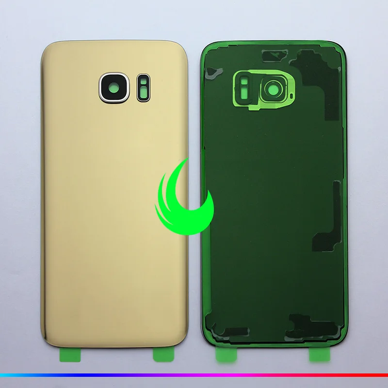 Back Glass Battery Cover For Samsung Galaxy S7 G930 / S7 Edge G935 Rear Door Housing Case For SAMSUNG S7 Cover with Camera Lens