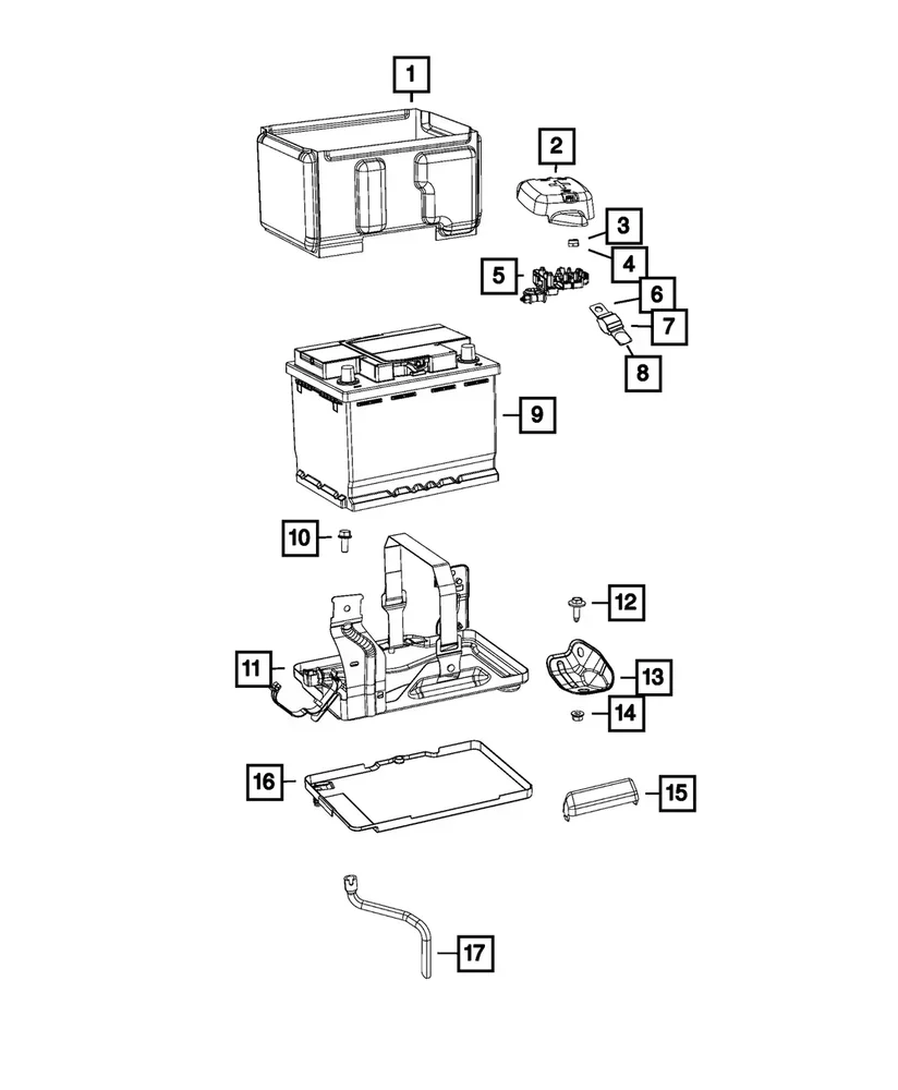 RENEGADE 2017-2022 배터리 커버, 나침반, ProMaster City에 적합, 68402933AA