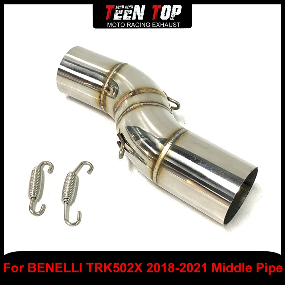 

Для Benelli TRK502X соединительная труба выхлопной системы мотоцикла Escape 51 мм труба среднего звена TRK502x 2018-2021 выхлопная труба из нержавеющей стали