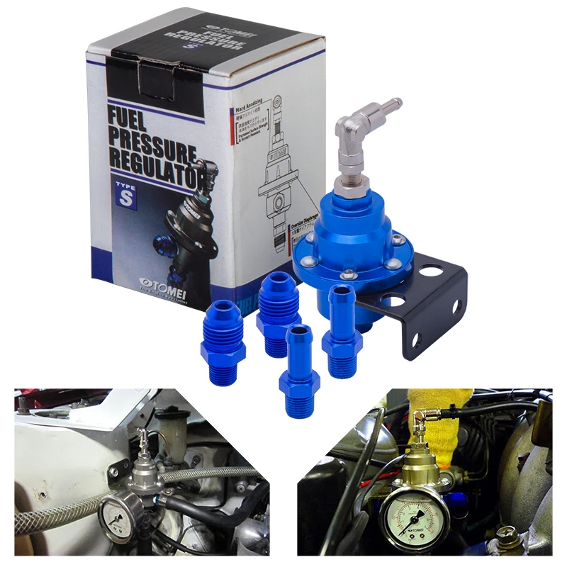 High Quality Universal Adjustable Fuel Pressure Regulator Tomei Type with Original Pressure Gauge Instructions