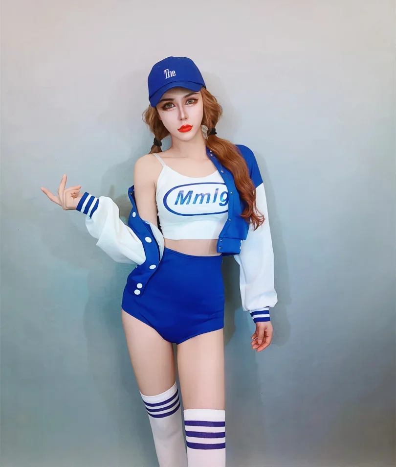 Bar Ds Performance Clothes New Korean Dance Girl Group Sexy Hip Hop Jazz Dance Costumes Women Gogo Outfits Stage Costume DN10841