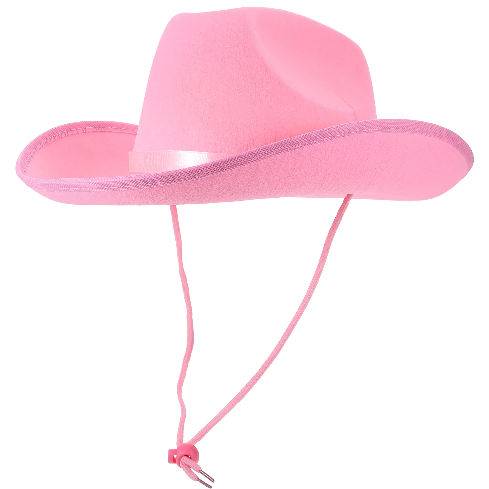 

Party Dress Clothing Accessories Non-woven Shaped Hat Ribbon Tie Buckle Western Cowboy (pink) Cowgirl for Women Headgear
