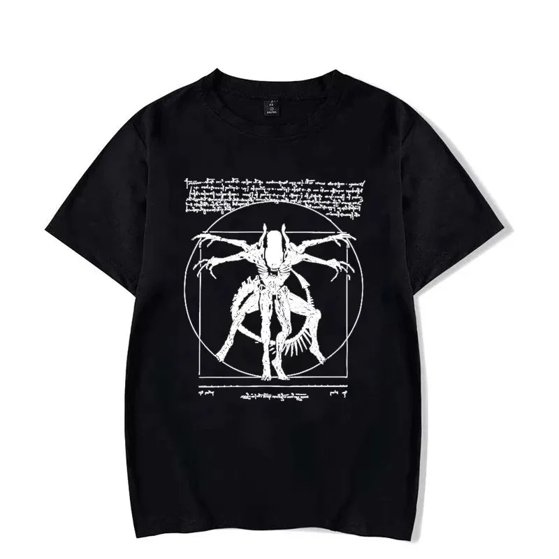 Alien Men's T-Shirt -Gamer T-Shirt Da Vinci Print Women Tops Alien T-Shirt Da Vinci Men's Tshirt 2026 Men's Graphic T Shirts