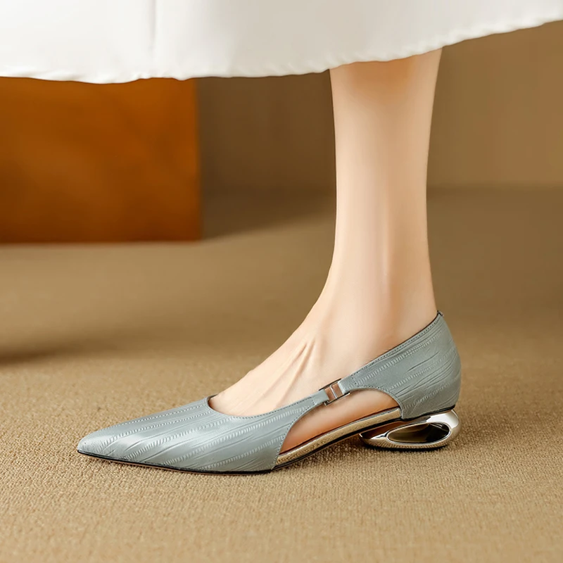 

Новинка 2023 года, летние женские сандалии из натуральной кожи, женская обувь из натуральной овчины с тиснением, туфли на открытом воздухе, туфли на открытом воздухе