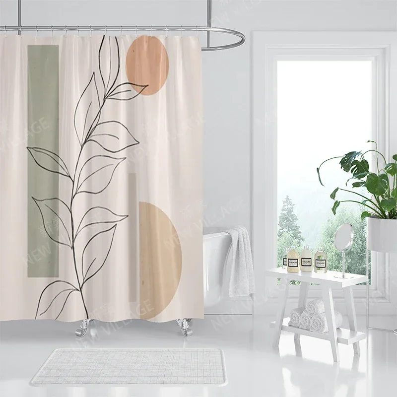 Waterproof fabric shower curtains Bathroom curtain accessories 180x200 Bath curtain for shower 240*200 nordic boho decoration