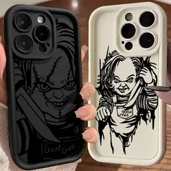 Chuckys Doll Horror Phone Case for iPhone 16 Pro Cases iPhone 15 14 11 13 12 Pro Max Mini 16 Plus XS 15Pro Shockproof Back Cover