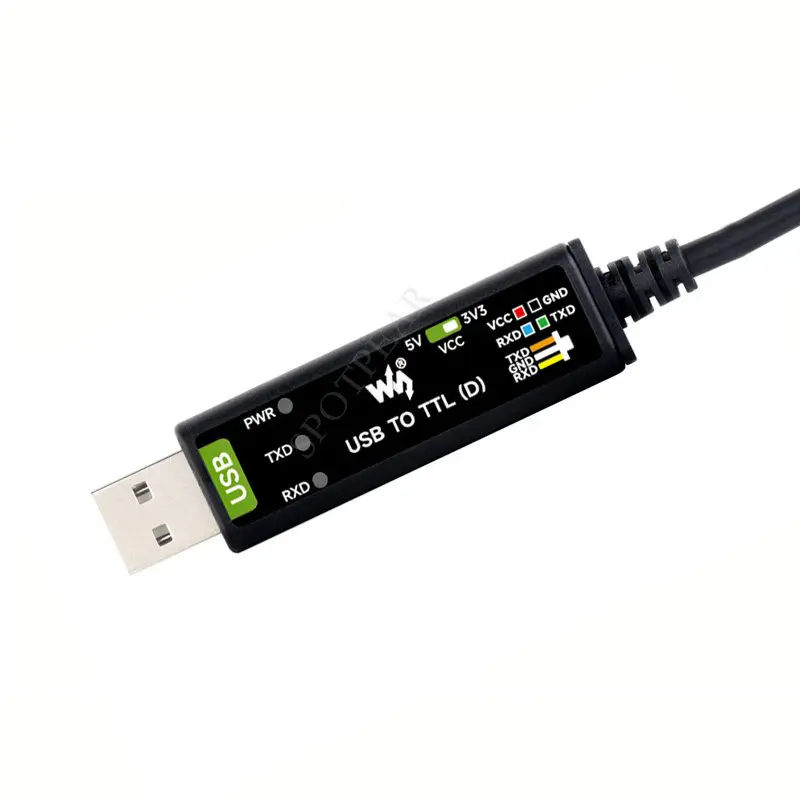 Industrial USB to TTL Serial UART Adapter Cable, Original FT232RNL, For Raspberry Pi 5 Debug