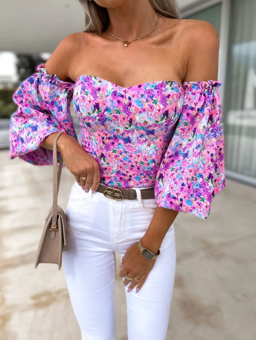 Autumn Sexy Off Shoulder Women Tops And Blouse Fashion Puff Sleeve Bodycon Crop Top Casul Holiday Beach Floral Blouses Shirt