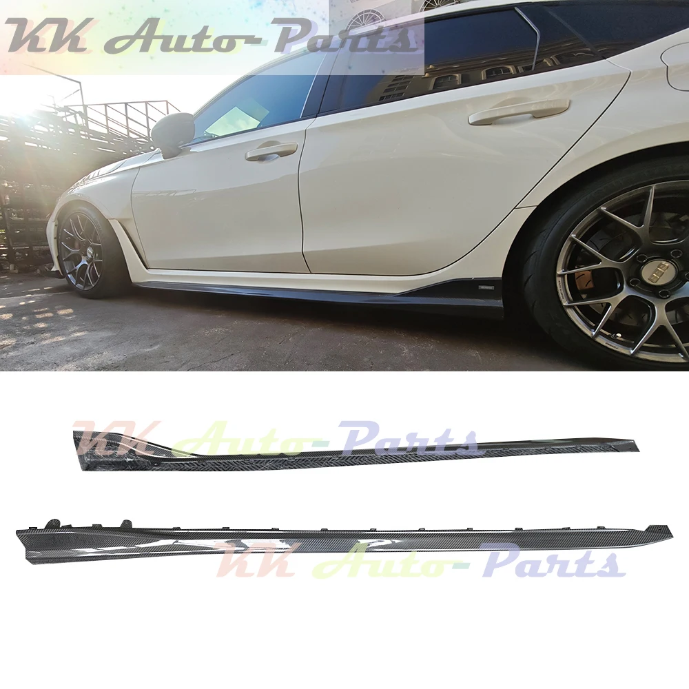 

Dry Carbon Fiber VRS Style Side Skirts Apron Extension Lip Cover For Honda CIVIC FL5 11TH TYPE R 2022-2024 Auto Tuning