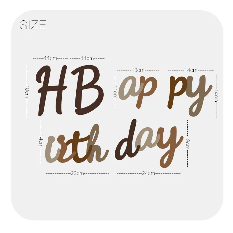 1 Satz 2,5 m Karton Bär Girlande alles Gute zum Geburtstag Brief Banner für Kinder tragen themen orientierte Geburtstags feier Dekoration liefert Raum dekor – Detail 3