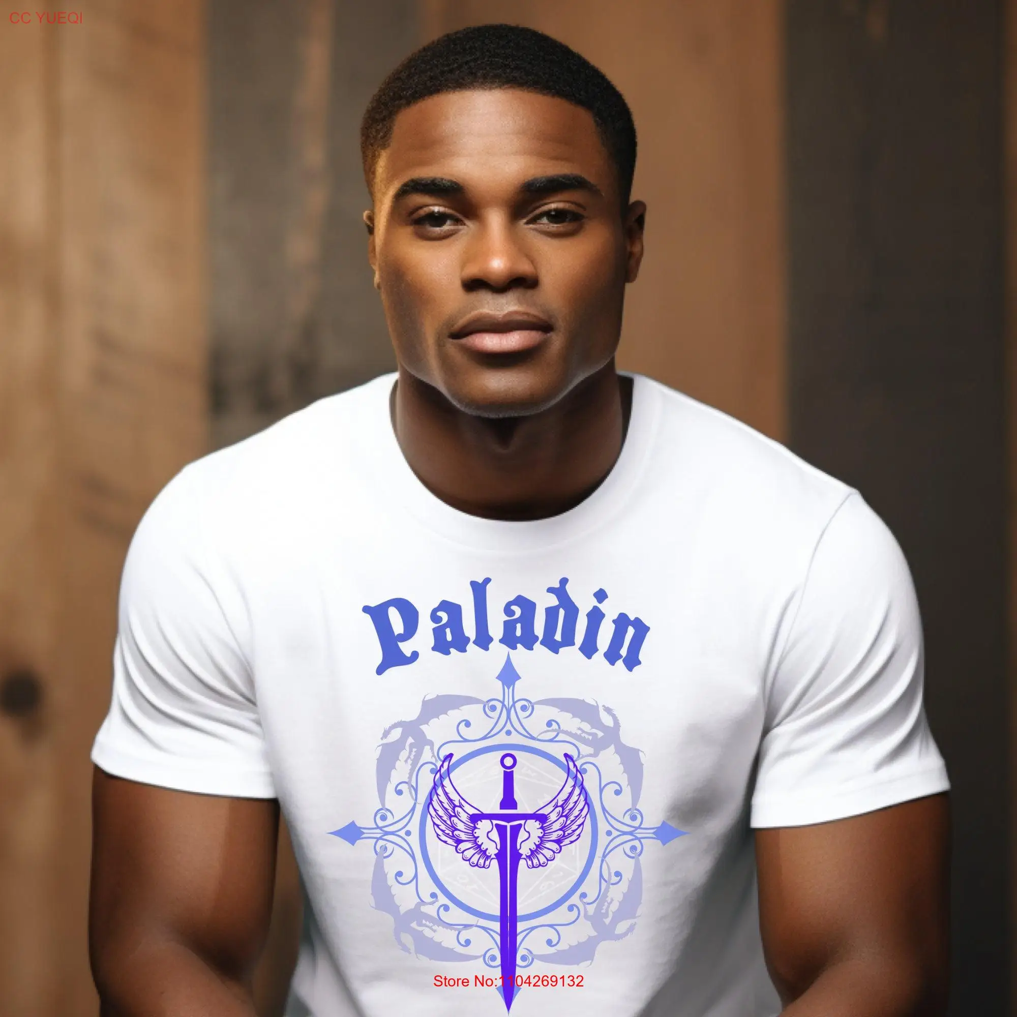 Unleash Your Inner Hero Paladin Class T shirt with Stunning Winged Sword  long or short sleeves