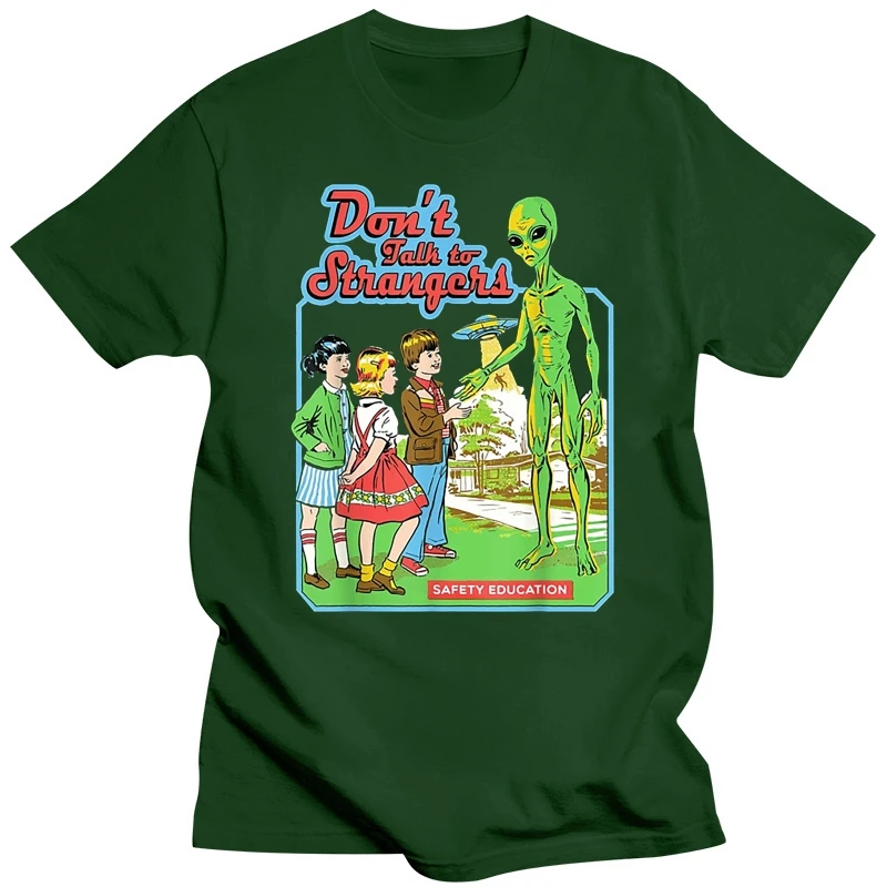 T-shirt imprimé humoristique, humoristique, motif ovni, vert, alien, cadeau de marque