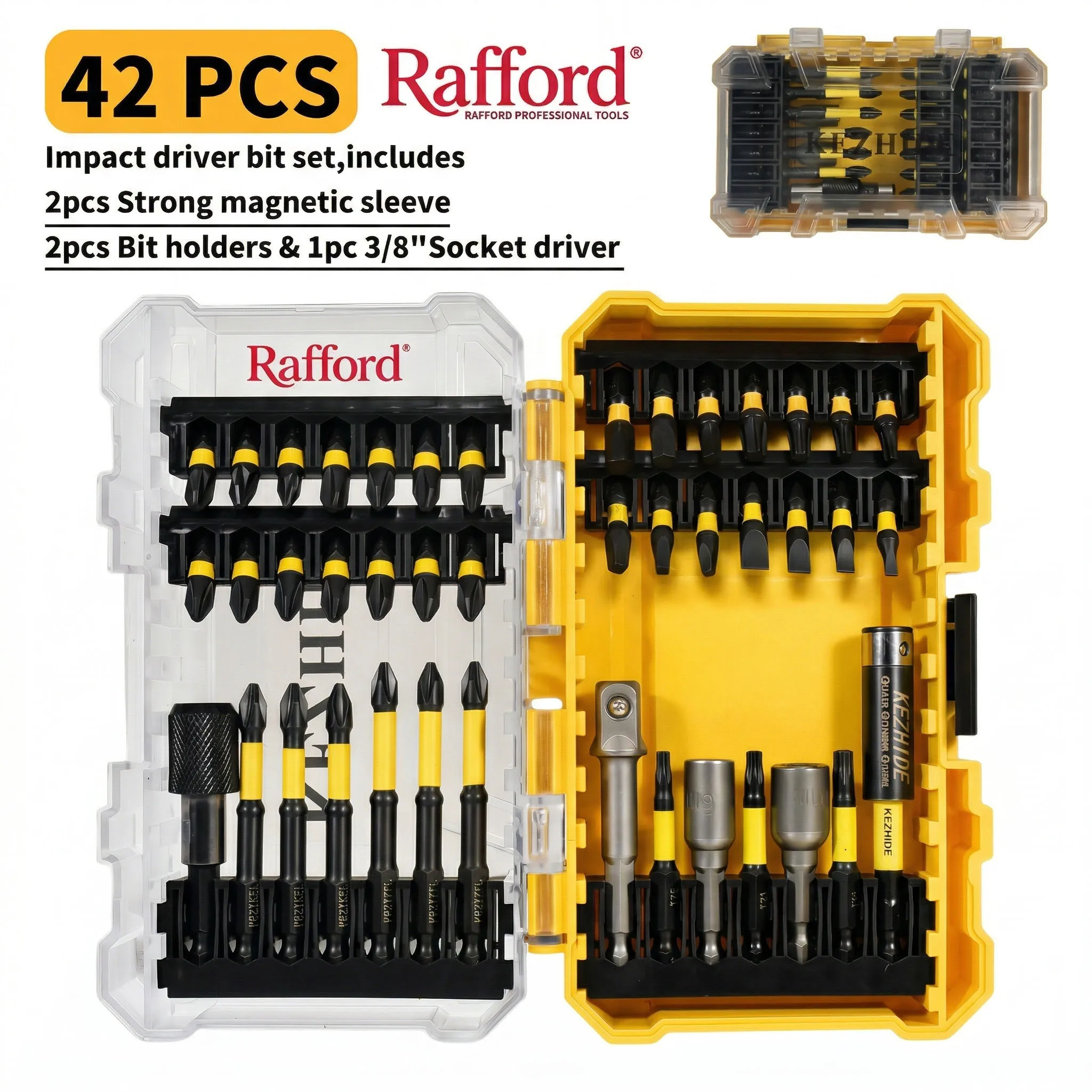 

Rafford 42 in 1 Multifunctional Screwdriver Set — Torx & Phillips Professional Repair Tools for Woodworking, HVAC, and DIY