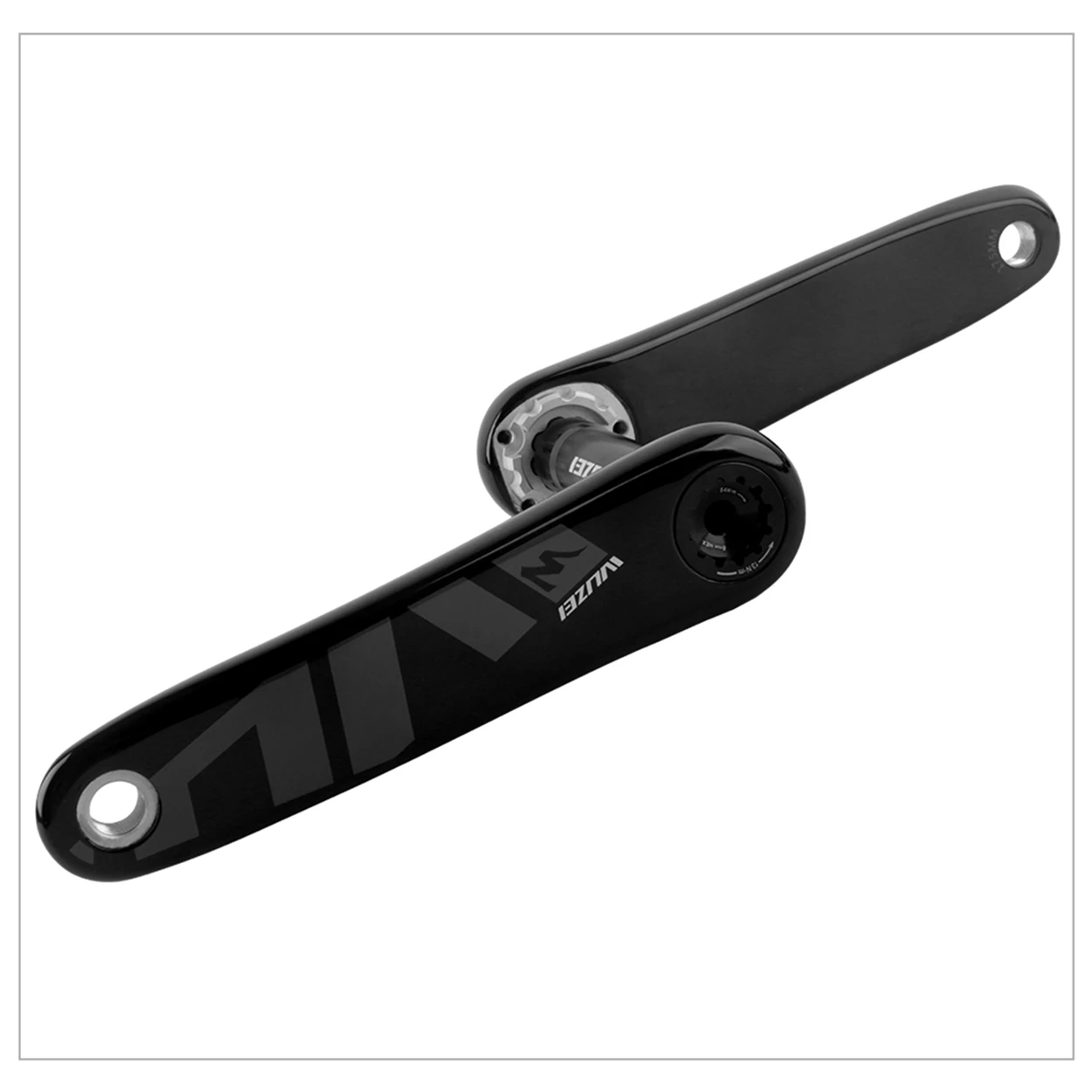 WUZEI Carbonfaser MTB Kurbel 3-Bolzen Direktmontage Mountainbike Kettenblatt 165 170 175mm Fahrradkurbelarm 24mm AL7075 Achse – Detail 20