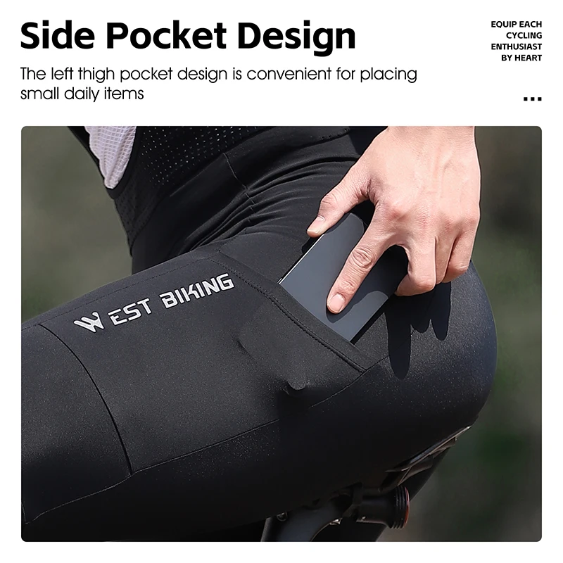 

WEST BIKING Men Women Cycling Bibs Pants Bike Tights Leggings with Pockets MTB Cycling Clothing Road Bike Mountain Toursers