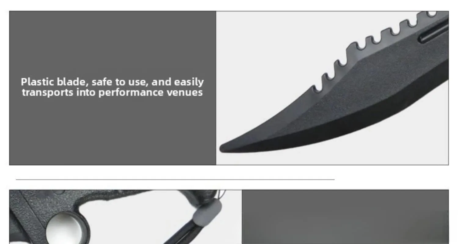 Extra-Hard Plastic Military Knife Training for Martial Arts Sparring and Combat Simulation Stage Performances Ornaments Boy Toy