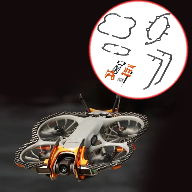 

1Set For DJI Neo2 Drone Carbon Fiber Armor All-Round Guard Gimbal Anti-Collision Beam Protective Shield Tail Antenna Protector