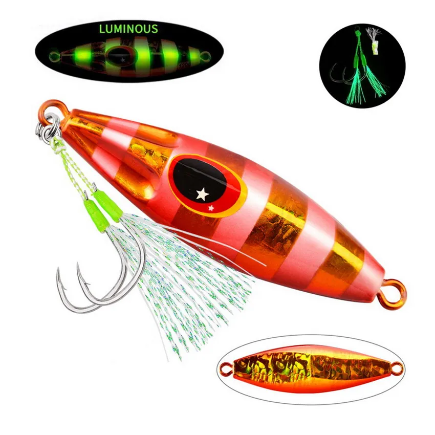 30g 40g 60g 80g 100g 120g Metall Jig Löffel Köder Künstliche Köder Shore Langsam jigging Super Hard Bass Fishing Tackle – Detail 10