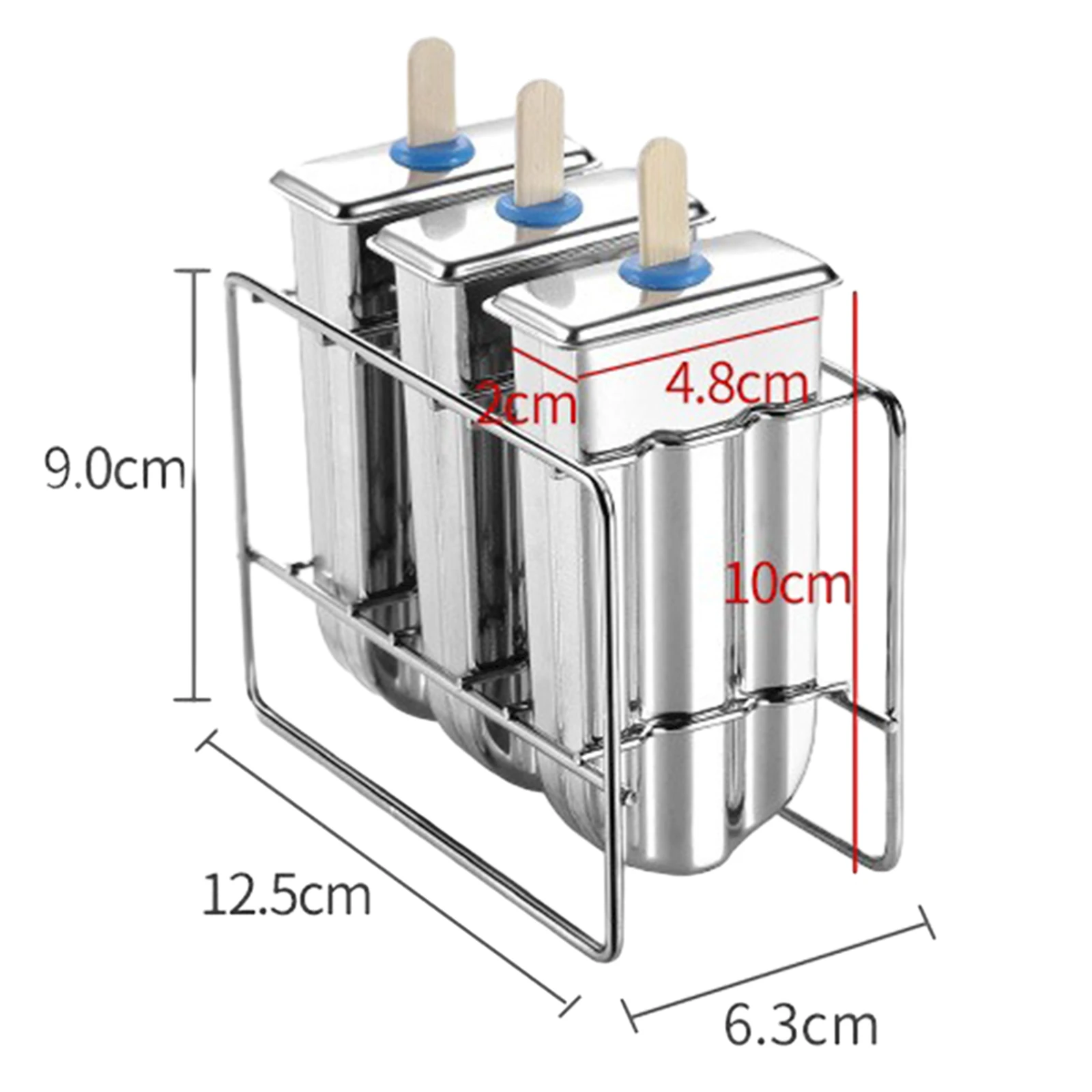 Ice Lolly Mould Popsicle Mould Stainless Steel Rack DIY With Popsicle Holder Homemade Ice Cream Mold With Popsicle Holder