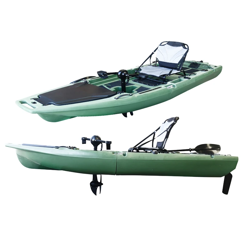 9 ft Single Seat Propeller Fin Ocean Pedal Drive Kayak Modular 1-Person Sea Kayak for Fishing HDPE Hull Material Rivers