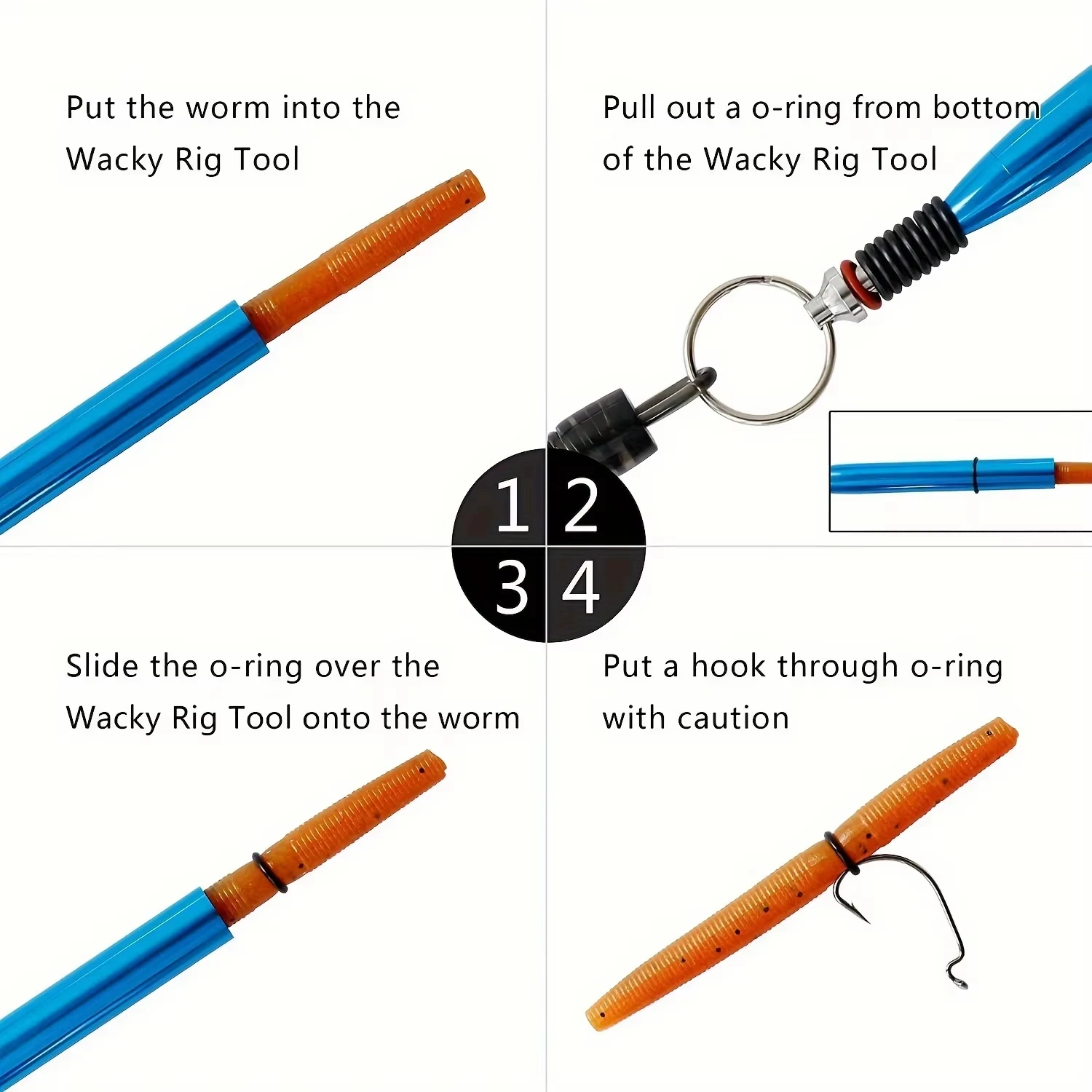 Goture Rig Wacky con O-rings para vinilos – Neko y anillas - imagen 2