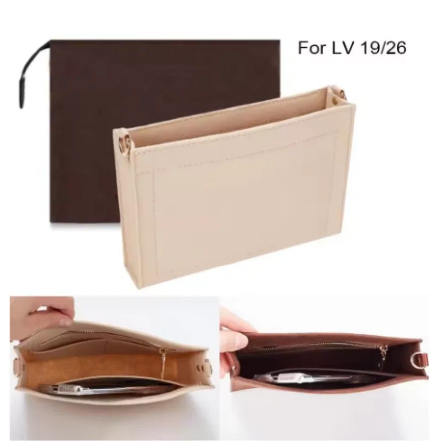 Organizador de Bolso de Fieltro, Bolsa de Almacenamiento de Cosméticos, Forro de Bolso, Organizador Interno para LV 15 19/26