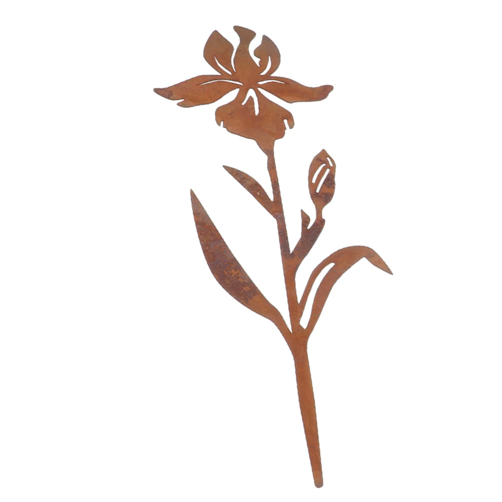 

Vintage Metal Flower Garden Stakes Romantic Floral Design Outdoor Garden Yard Decorative Stakes Flower Sticks Lawn Ornaments