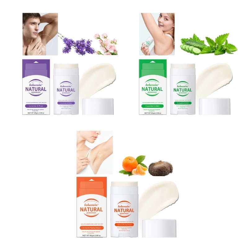 

Summer Underarm Deodorants Odor Remover Balm Armpit Stick Antiperspirant Natural Odor Control Full Body Men Women Sports