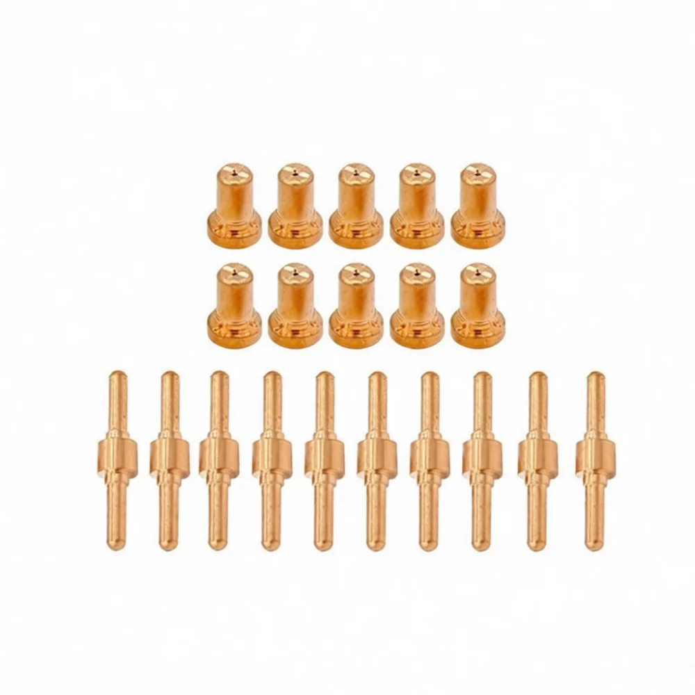 PT31 Extended Electrode Nozzle Tip Set For CUT40 LGK40 Plasma Cutter Torch Consumables Metal Manufacturing Welding Supply
