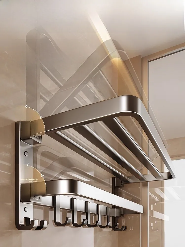 

Space Aluminum Batoom Towel Ra No Drilling Required Inteated Hanging elf Kit for Batooms And Batooms