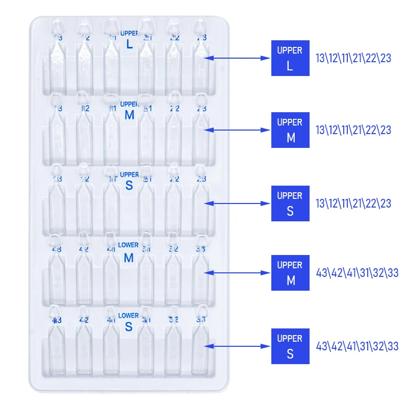 1set Dental Veneer Kit Light Cure Composite Resin Anterior Front Teeth Partner Mold Autoclave Dentistry Whitening Filling