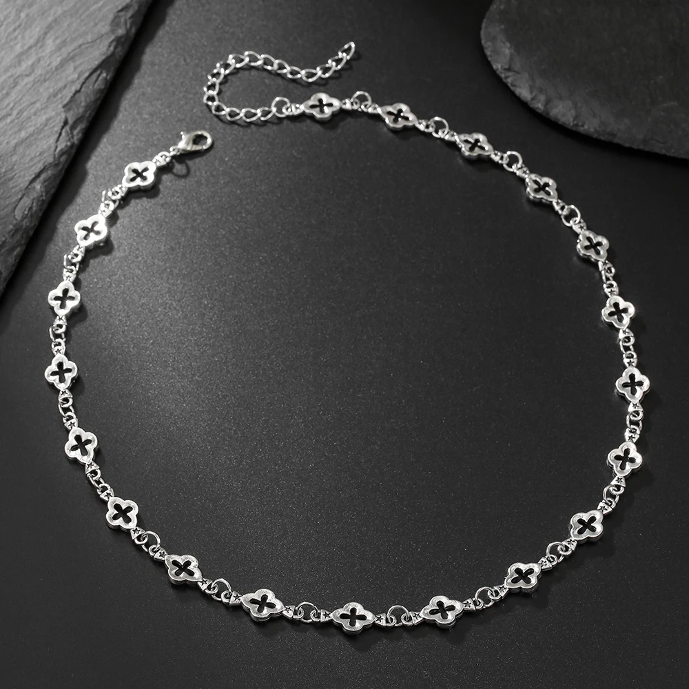 

Hip Hop Cool Skull Ghost Head Five-Pointed Star Necklace for Men Punk Silver Color Clavicle Chains Jewelry Gift